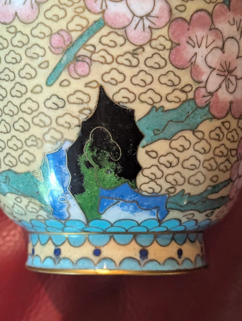 Vintage Chinese Cloisonne Enamel Urn/Vase - Picture 5 of 8